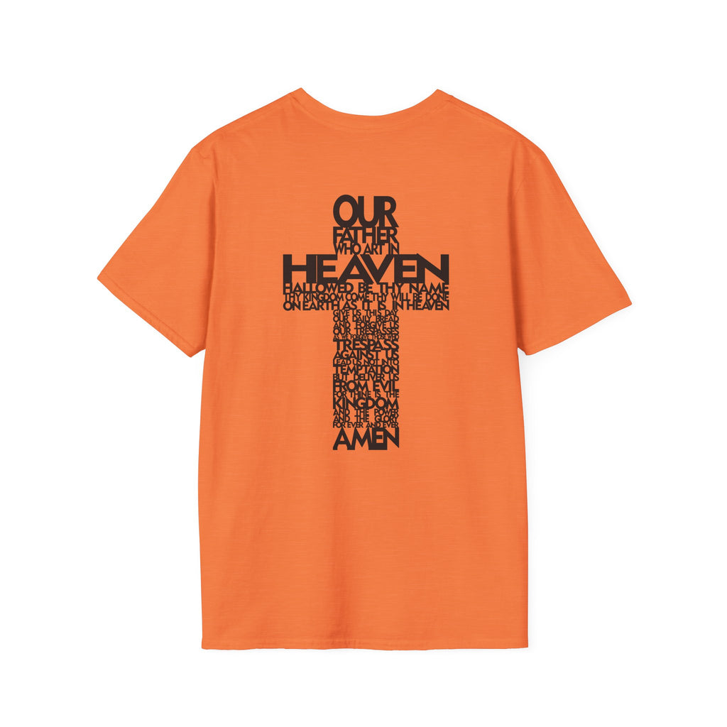 Lord's Prayer Cross T-Shirt | Christian Scripture Typography | Faith Tee