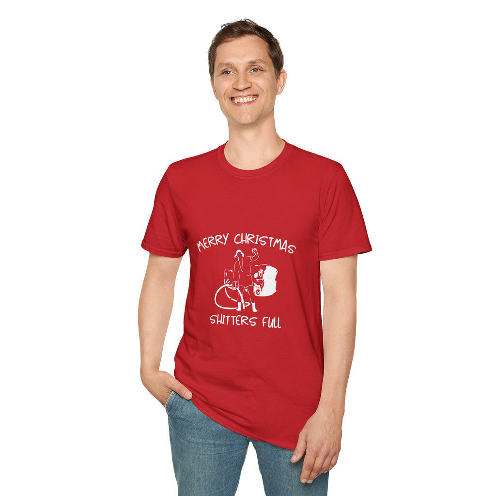 Merry Christmas Shitters Full T-Shirt | Funny National Lampoon Theme, Holiday Movie Tee