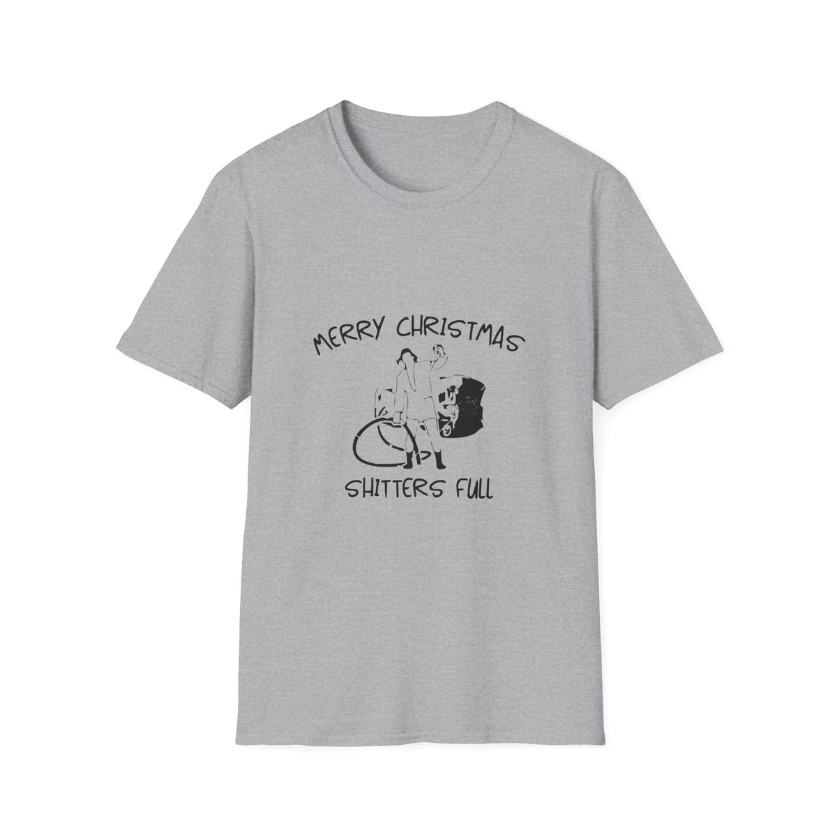 Merry Christmas Shitters Full T-Shirt | Funny National Lampoon Theme, Holiday Movie Tee