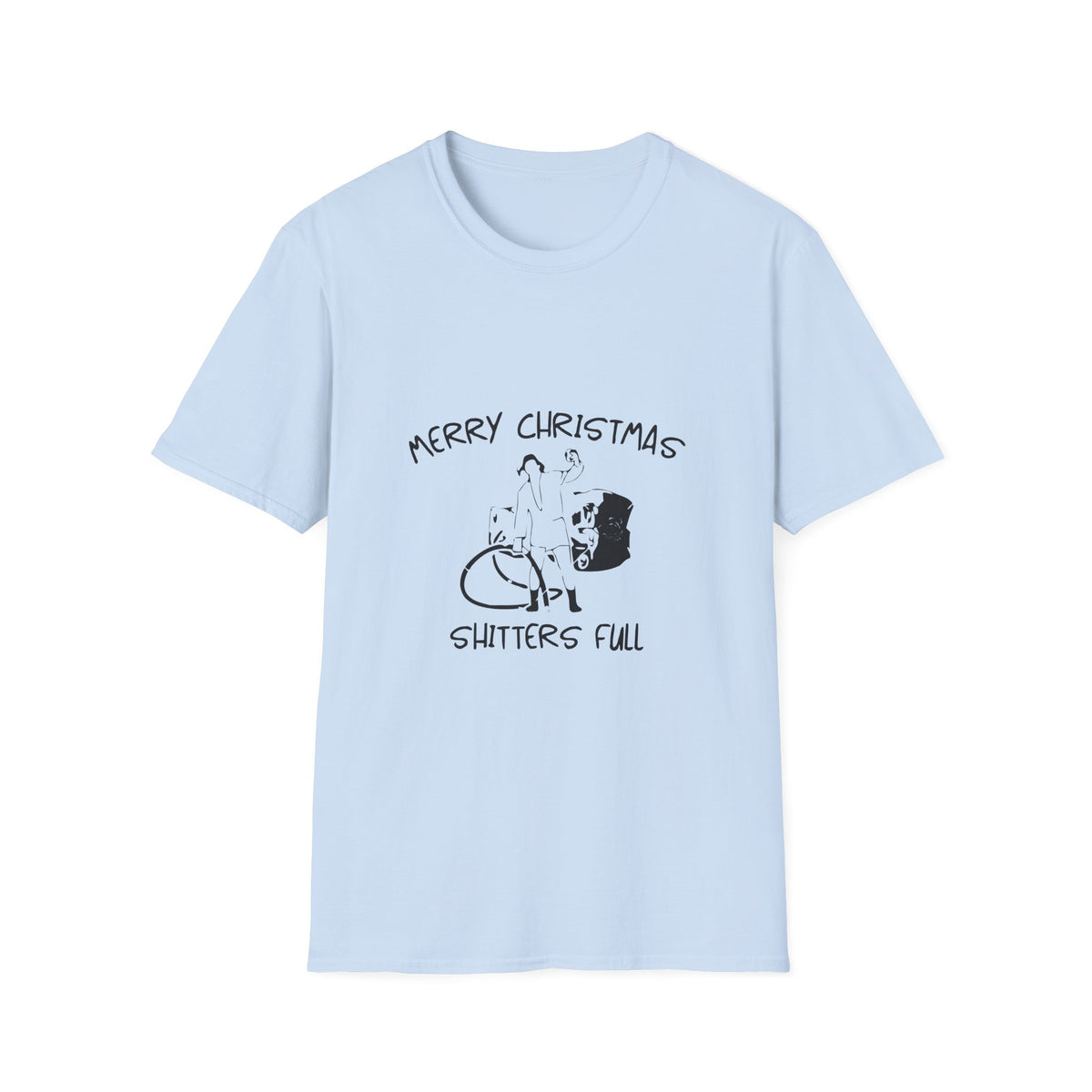 Merry Christmas Shitters Full T-Shirt | Funny National Lampoon Theme, Holiday Movie Tee
