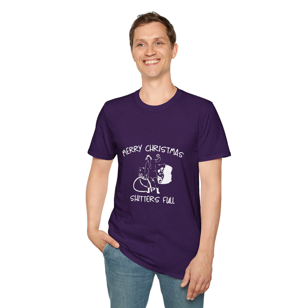 Merry Christmas Shitters Full T-Shirt | Funny National Lampoon Theme, Holiday Movie Tee