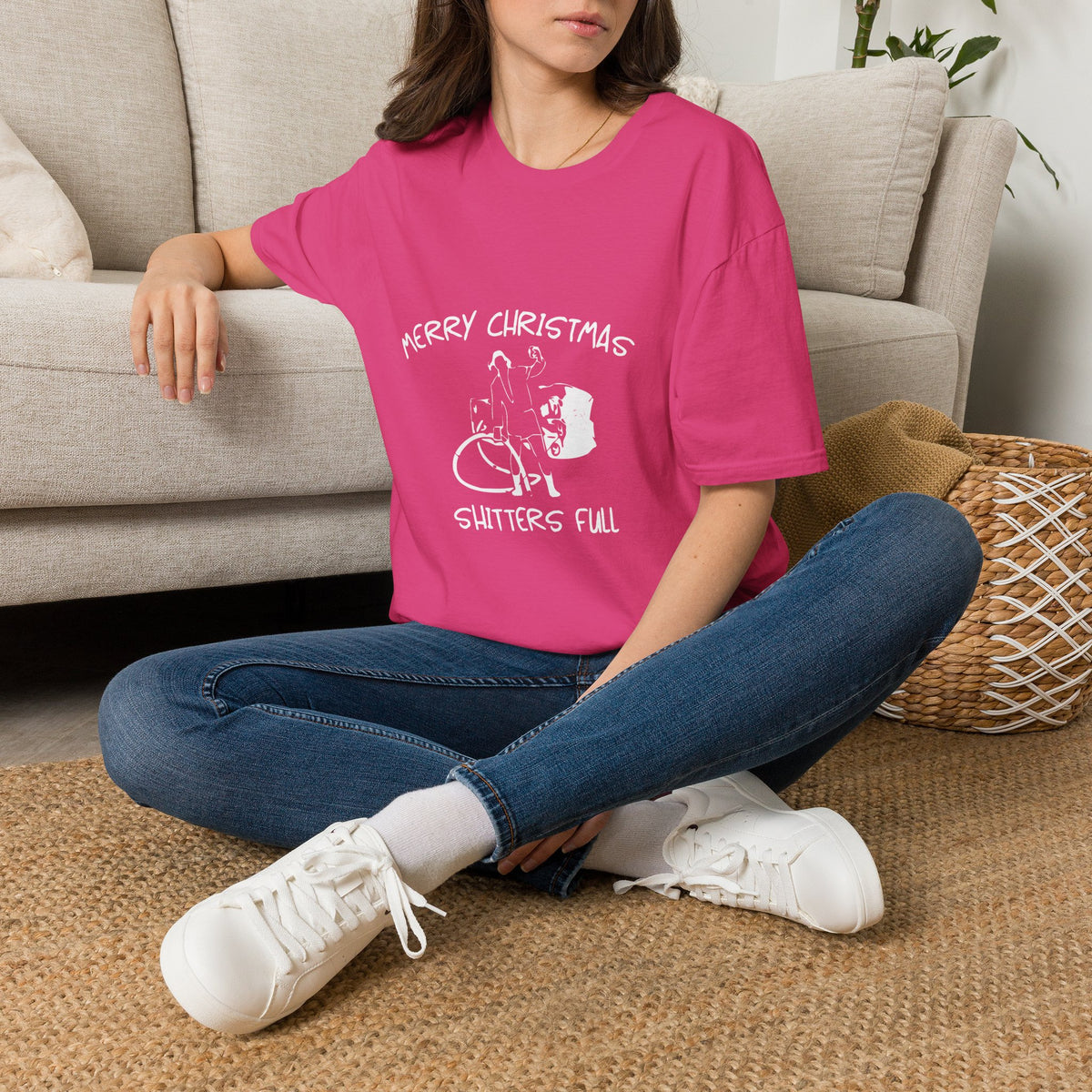 Merry Christmas Shitters Full T-Shirt | Funny National Lampoon Theme, Holiday Movie Tee