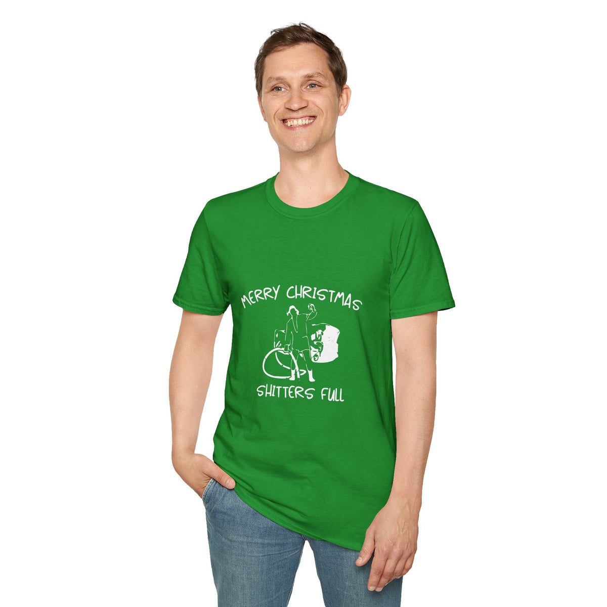 Merry Christmas Shitters Full T-Shirt | Funny National Lampoon Theme, Holiday Movie Tee