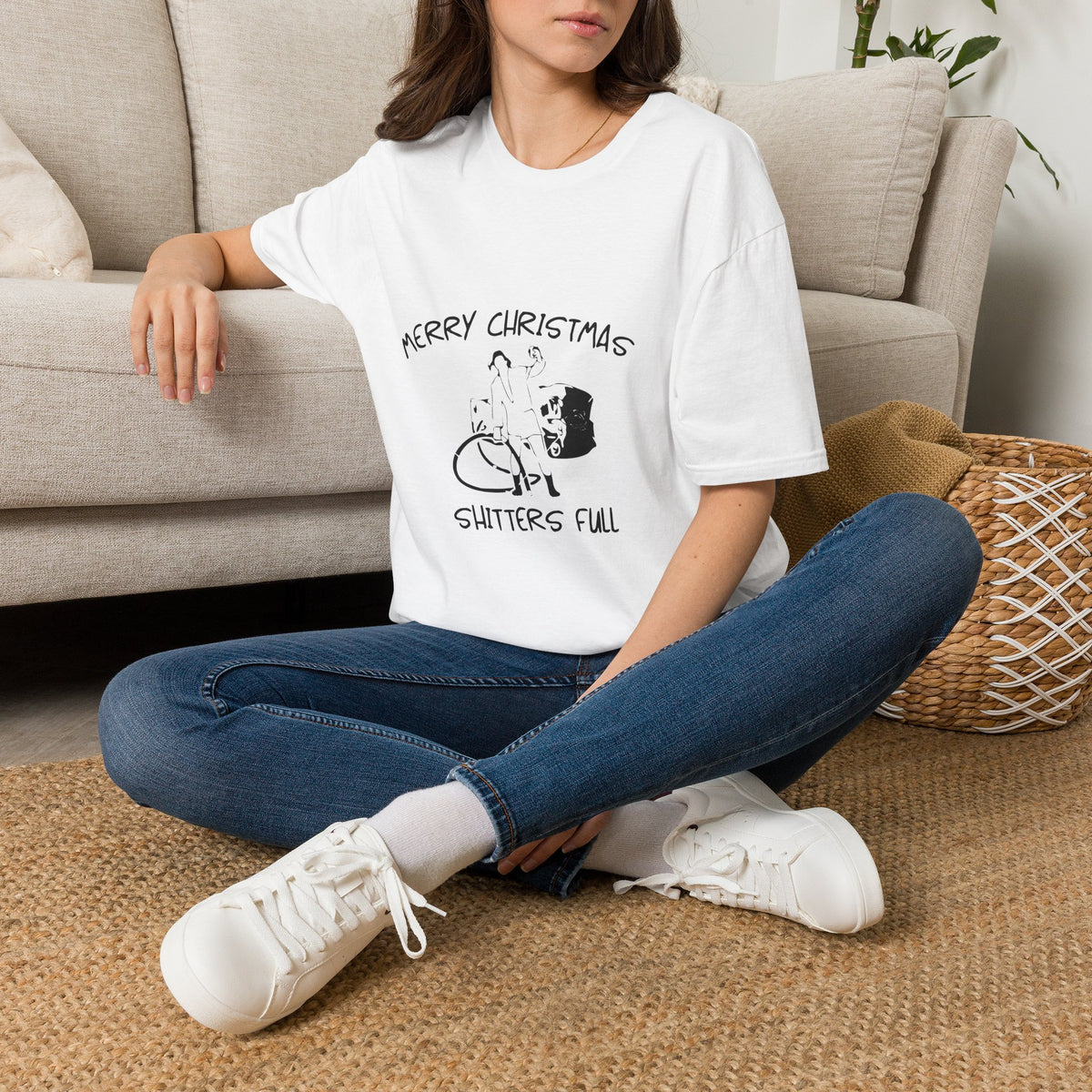 Merry Christmas Shitters Full T-Shirt | Funny National Lampoon Theme, Holiday Movie Tee