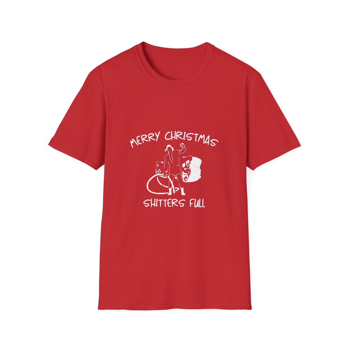 Merry Christmas Shitters Full T-Shirt | Funny National Lampoon Theme, Holiday Movie Tee