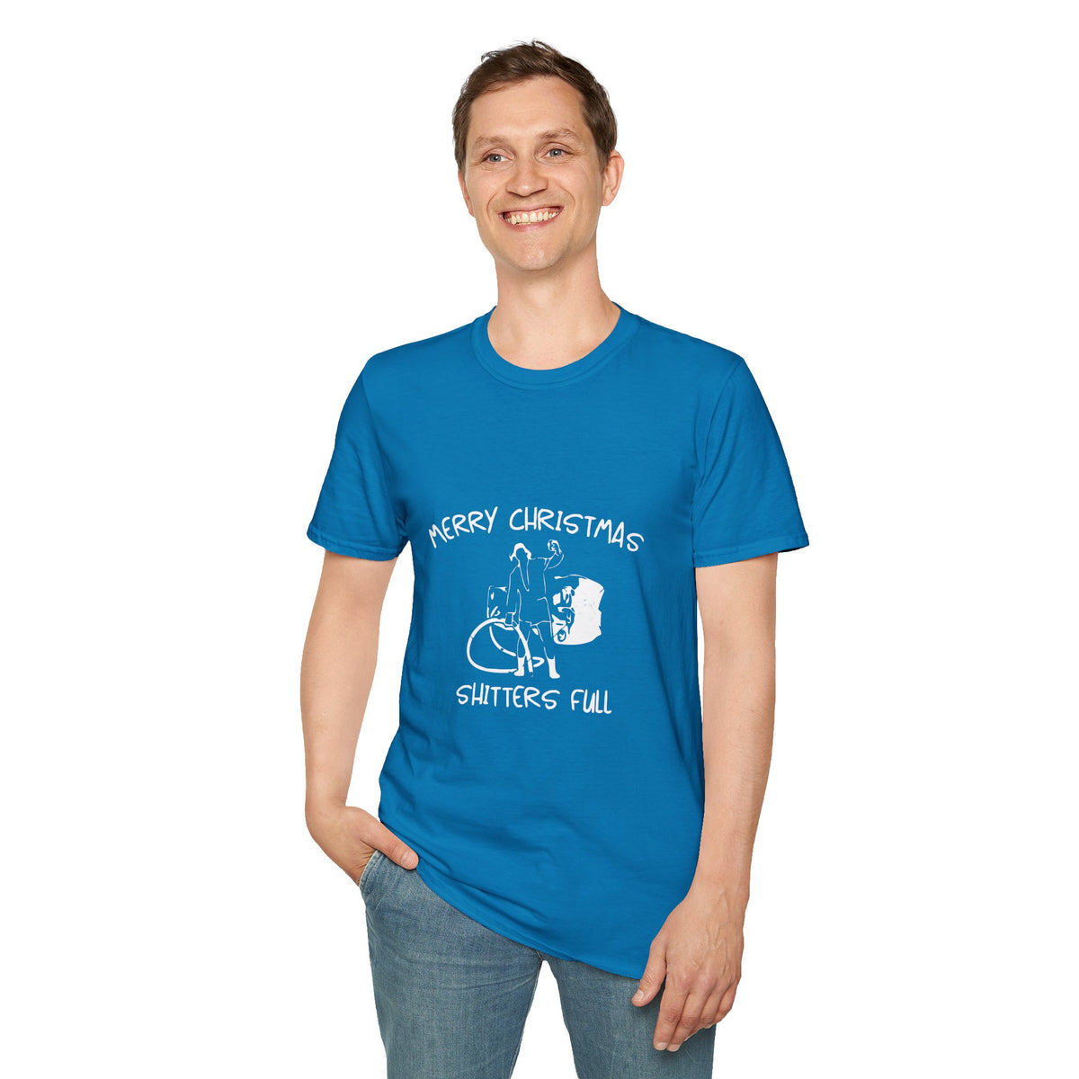 Merry Christmas Shitters Full T-Shirt | Funny National Lampoon Theme, Holiday Movie Tee