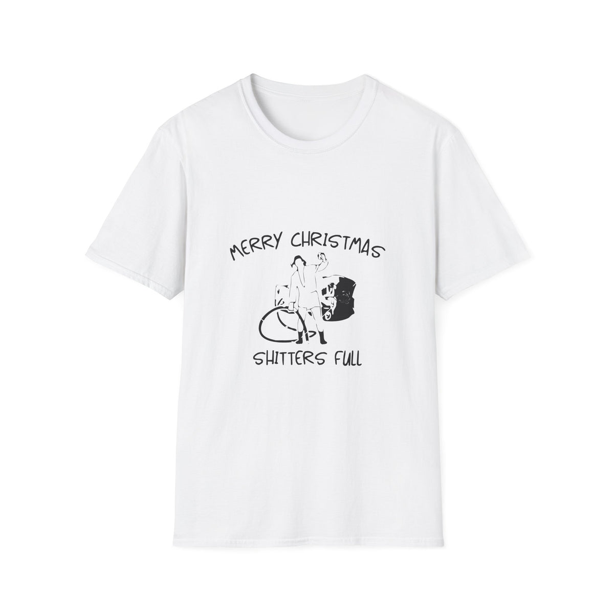 Merry Christmas Shitters Full T-Shirt | Funny National Lampoon Theme, Holiday Movie Tee