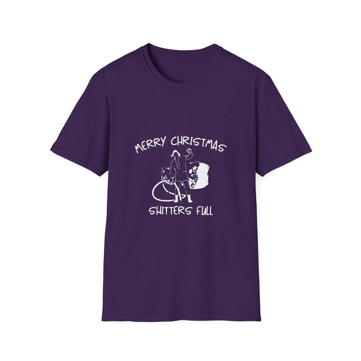 Merry Christmas Shitters Full T-Shirt | Funny National Lampoon Theme, Holiday Movie Tee