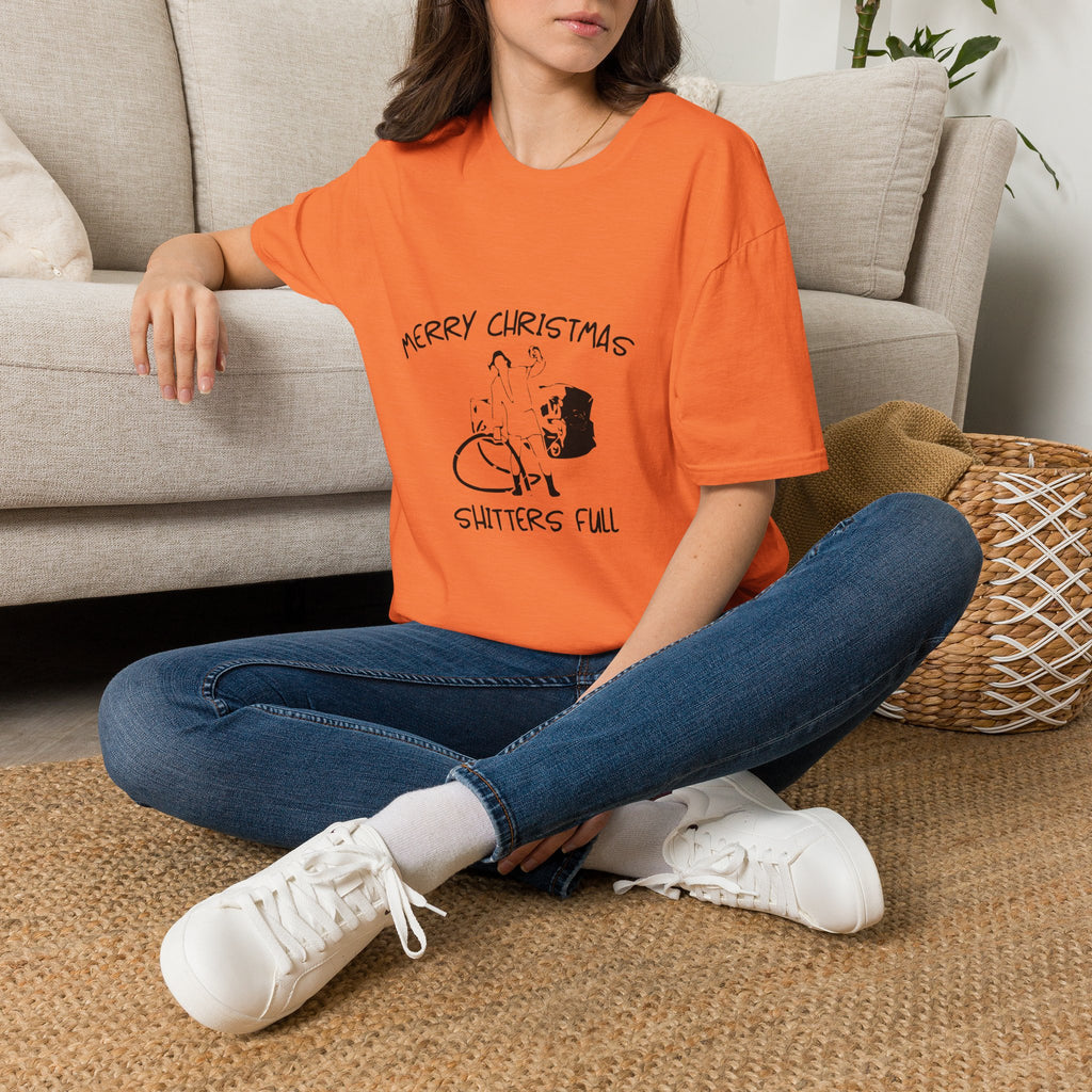 Merry Christmas Shitters Full T-Shirt | Funny National Lampoon Theme, Holiday Movie Tee