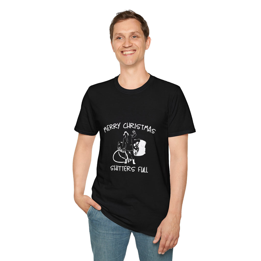 Merry Christmas Shitters Full T-Shirt | Funny National Lampoon Theme, Holiday Movie Tee