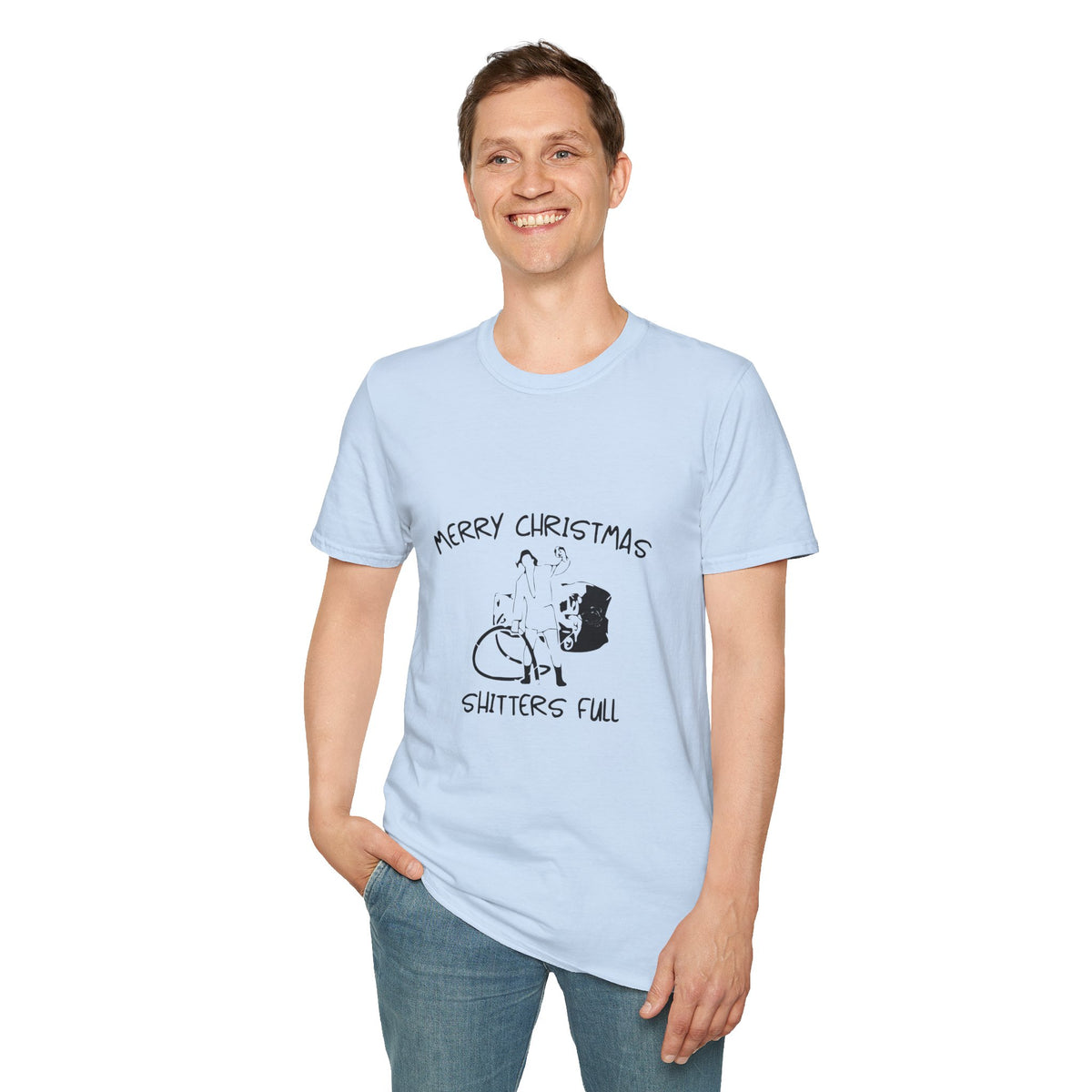 Merry Christmas Shitters Full T-Shirt | Funny National Lampoon Theme, Holiday Movie Tee