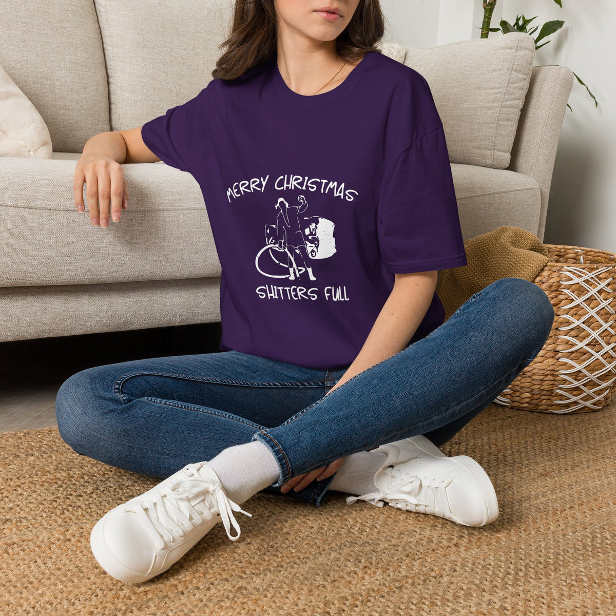 Merry Christmas Shitters Full T-Shirt | Funny National Lampoon Theme, Holiday Movie Tee