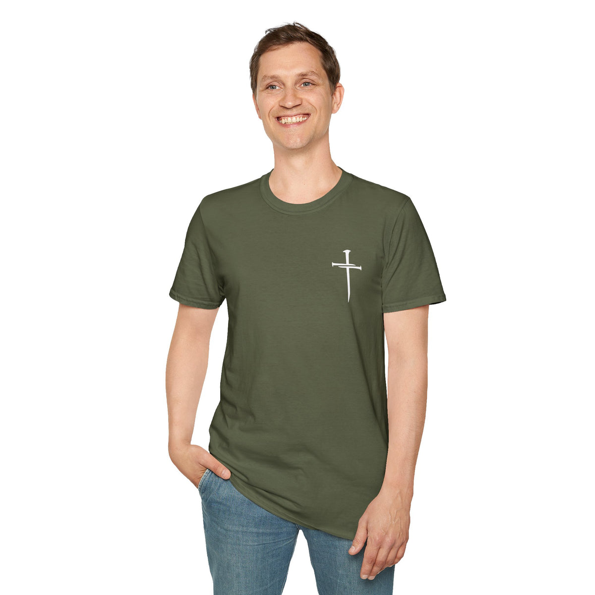 Lord's Prayer Cross T-Shirt | Christian Scripture Typography | Faith Tee