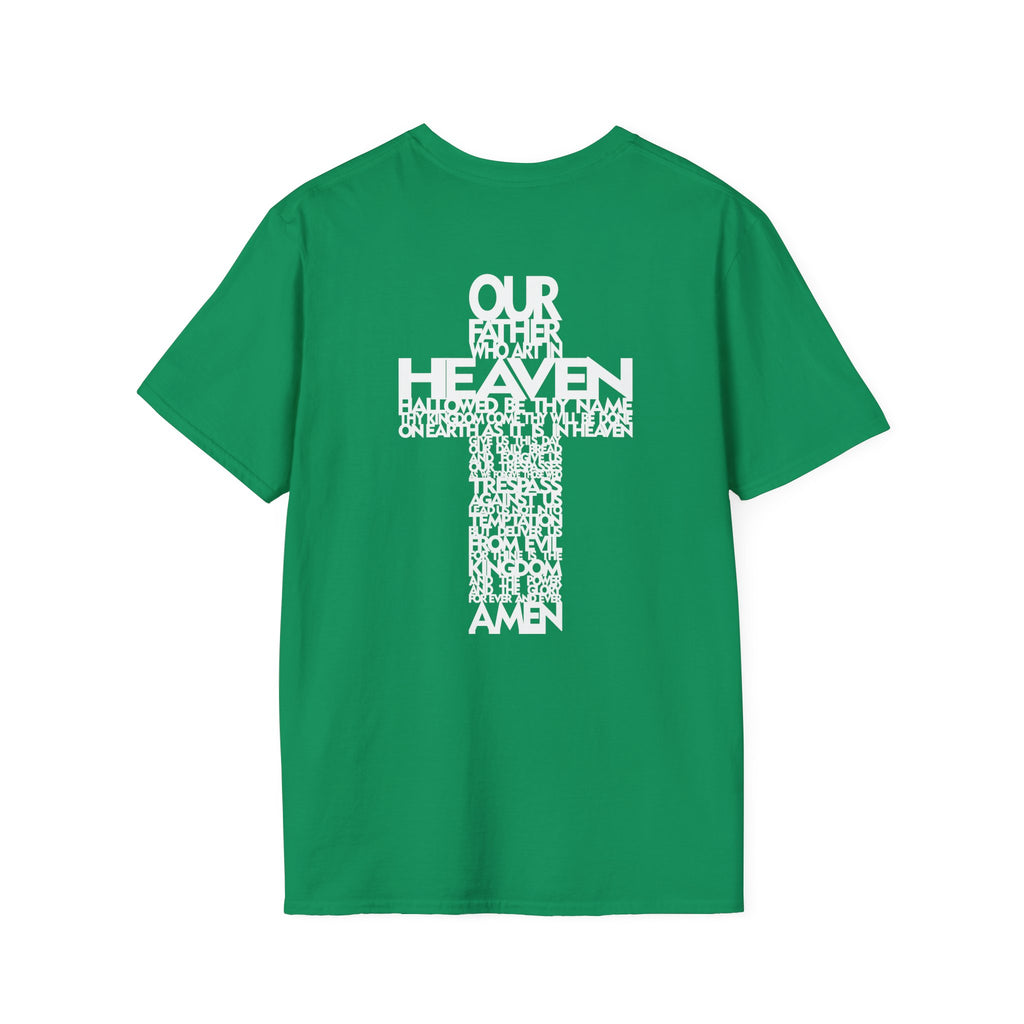 Lord's Prayer Cross T-Shirt | Christian Scripture Typography | Faith Tee