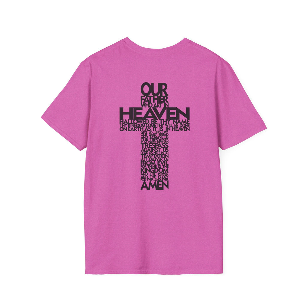 Lord's Prayer Cross T-Shirt | Christian Scripture Typography | Faith Tee