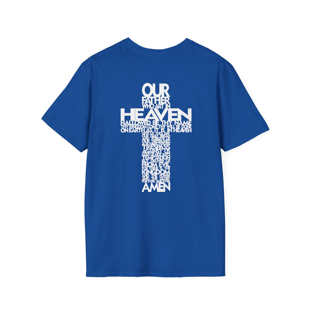 Lord's Prayer Cross T-Shirt | Christian Scripture Typography | Faith Tee