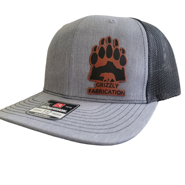 Grizzly Fabrication Branded Leather Patch Trucker Hat